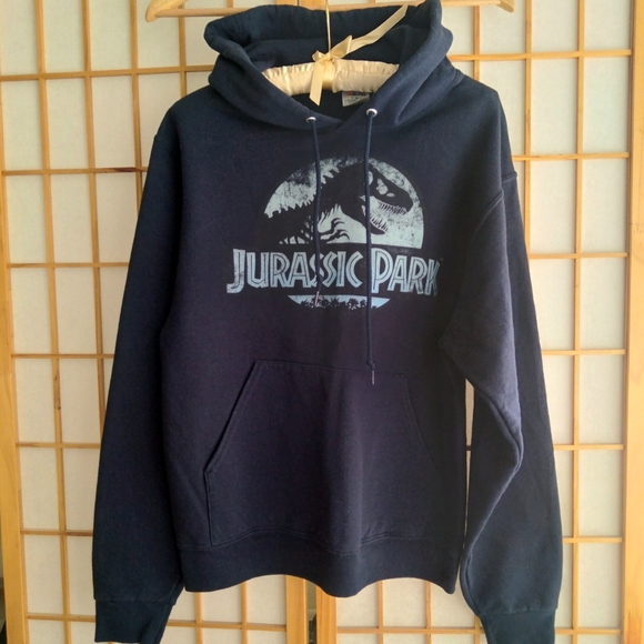 Jerzees Tops - Jurassic Park Navy Hoodie